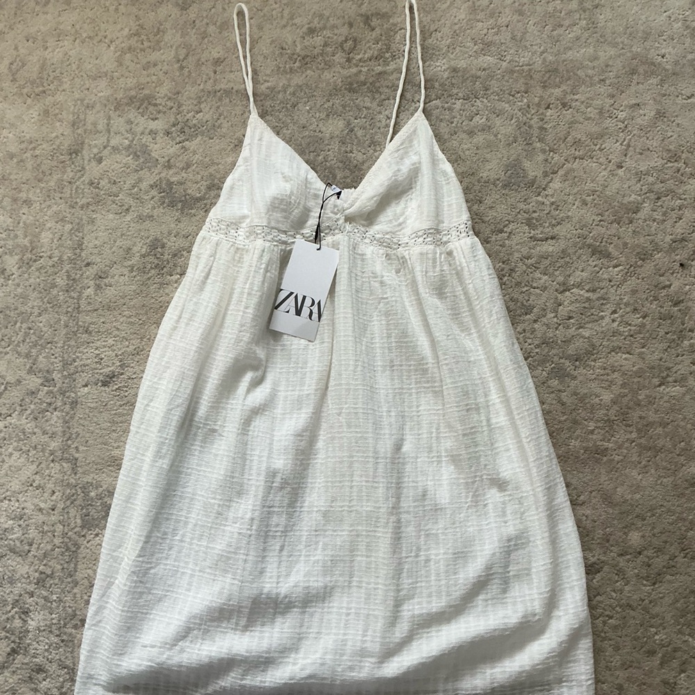 NWT Zara white mini dress